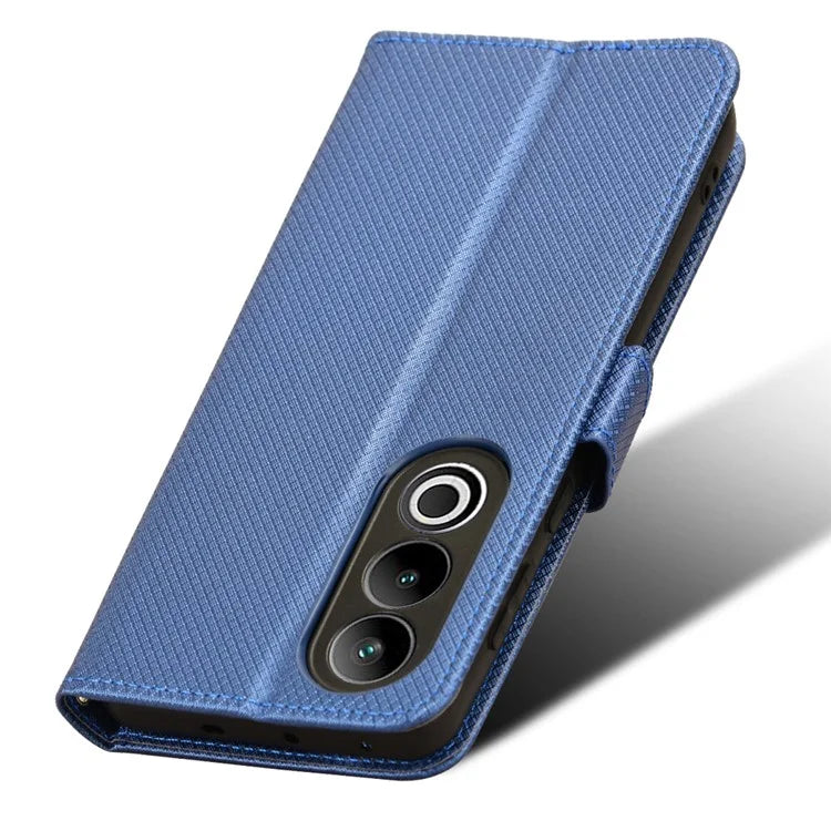 For OnePlus Ace 3V 5G Case Diamond Texture Folio Stand Phone Cover with Wrist Strap