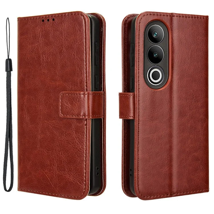 For OnePlus Ace 3V 5G Case Crazy Horse Texture Leather Folio Phone Cover