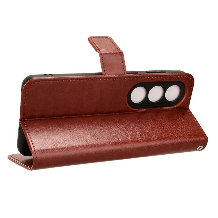 For OnePlus Ace 3V 5G Case Crazy Horse Texture Leather Folio Phone Cover