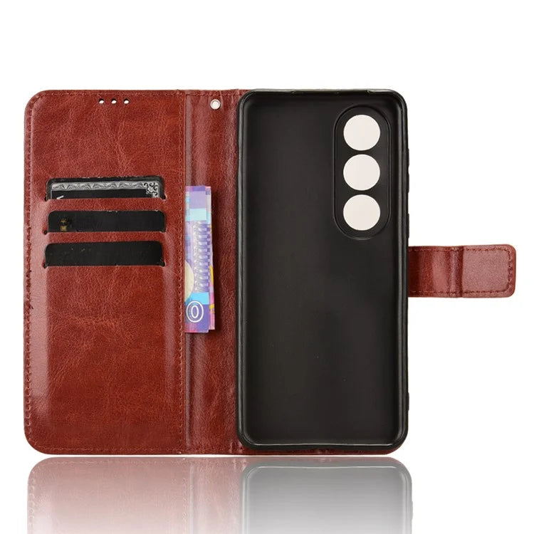 For OnePlus Ace 3V 5G Case Crazy Horse Texture Leather Folio Phone Cover