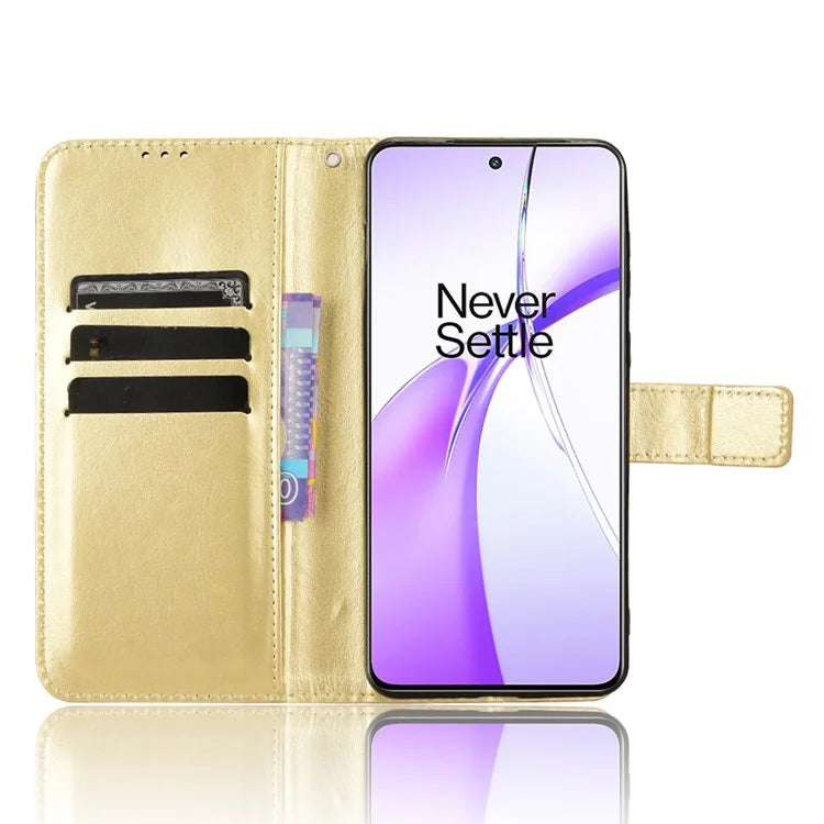 For OnePlus Ace 3V 5G Case Crazy Horse Texture Leather Folio Phone Cover