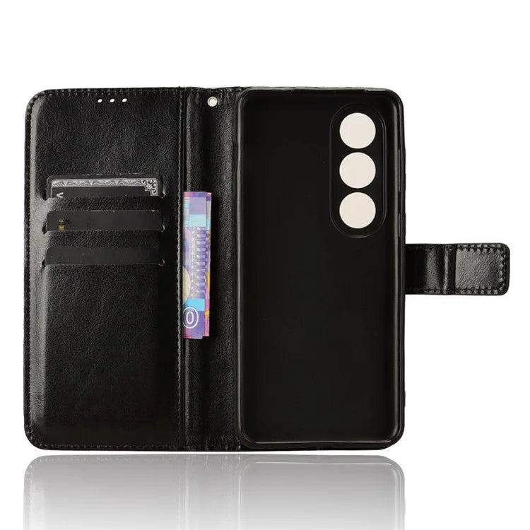 For OnePlus Ace 3V 5G Case Crazy Horse Texture Leather Folio Phone Cover