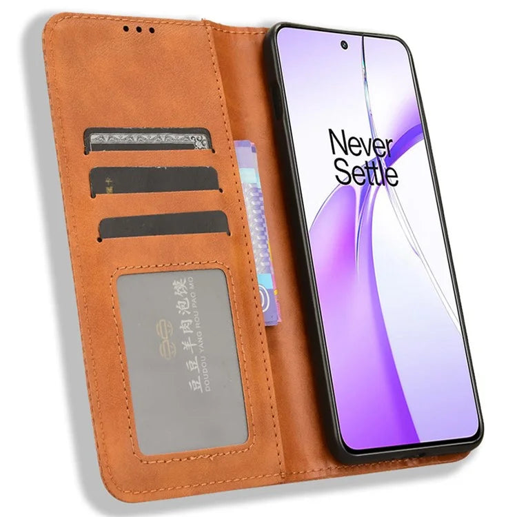 For OnePlus Ace 3V 5G Wallet Case Retro Leather Magnetic Closing Phone Cover