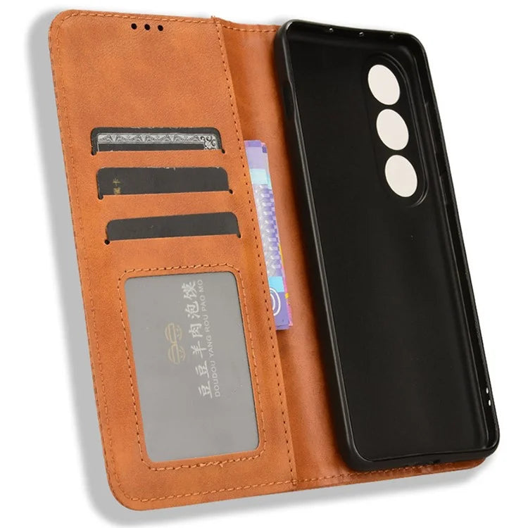 For OnePlus Ace 3V 5G Wallet Case Retro Leather Magnetic Closing Phone Cover