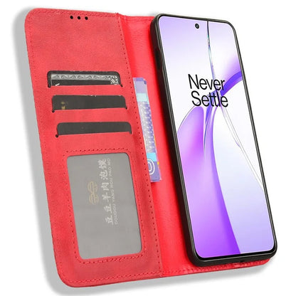 For OnePlus Ace 3V 5G Wallet Case Retro Leather Magnetic Closing Phone Cover
