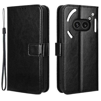 For Nothing Phone (2a) Wallet Case Crazy Horse Texture Folio Stand Phone Cover