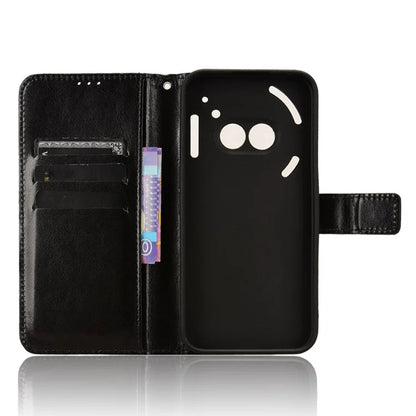 For Nothing Phone (2a) Wallet Case Crazy Horse Texture Folio Stand Phone Cover