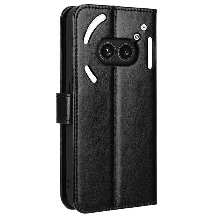 For Nothing Phone (2a) Wallet Case Crazy Horse Texture Folio Stand Phone Cover