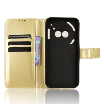 For Nothing Phone (2a) Wallet Case Crazy Horse Texture Folio Stand Phone Cover