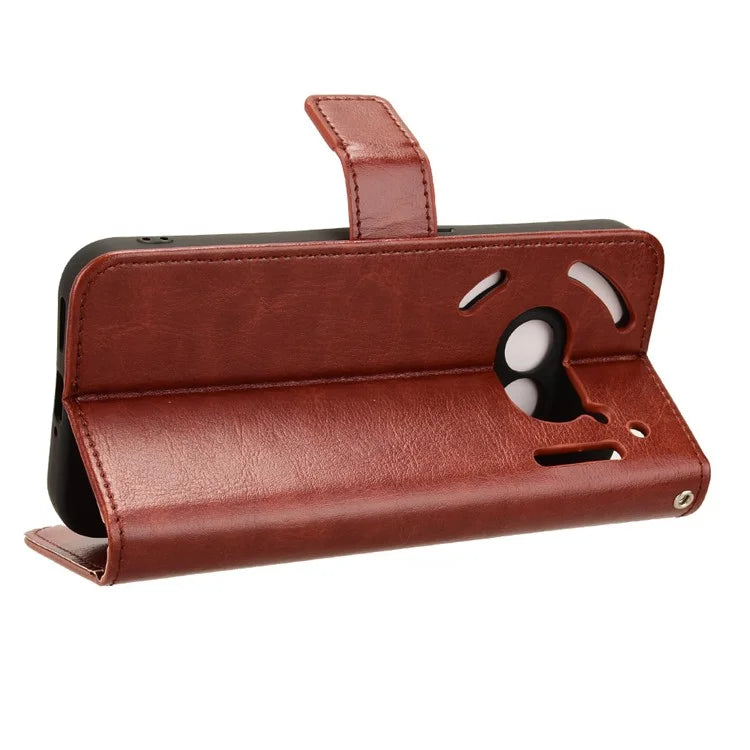 For Nothing Phone (2a) Wallet Case Crazy Horse Texture Folio Stand Phone Cover