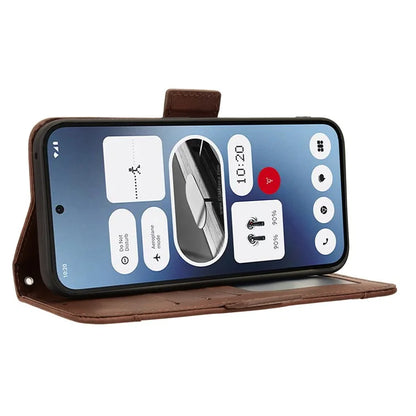 For Nothing Phone (2a) Leather Case Multiple Card Slots Magnetic Closure Phone Cover