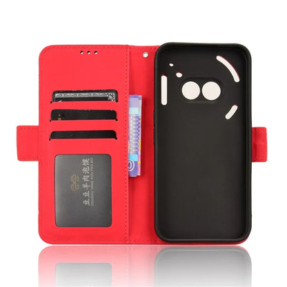 For Nothing Phone (2a) Leather Case Multiple Card Slots Magnetic Closure Phone Cover