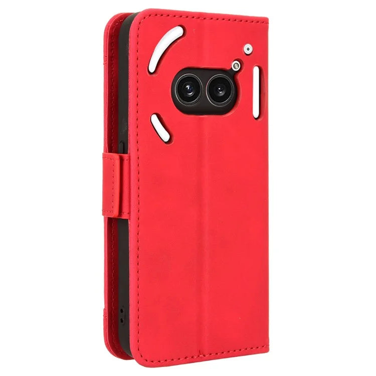 For Nothing Phone (2a) Leather Case Multiple Card Slots Magnetic Closure Phone Cover
