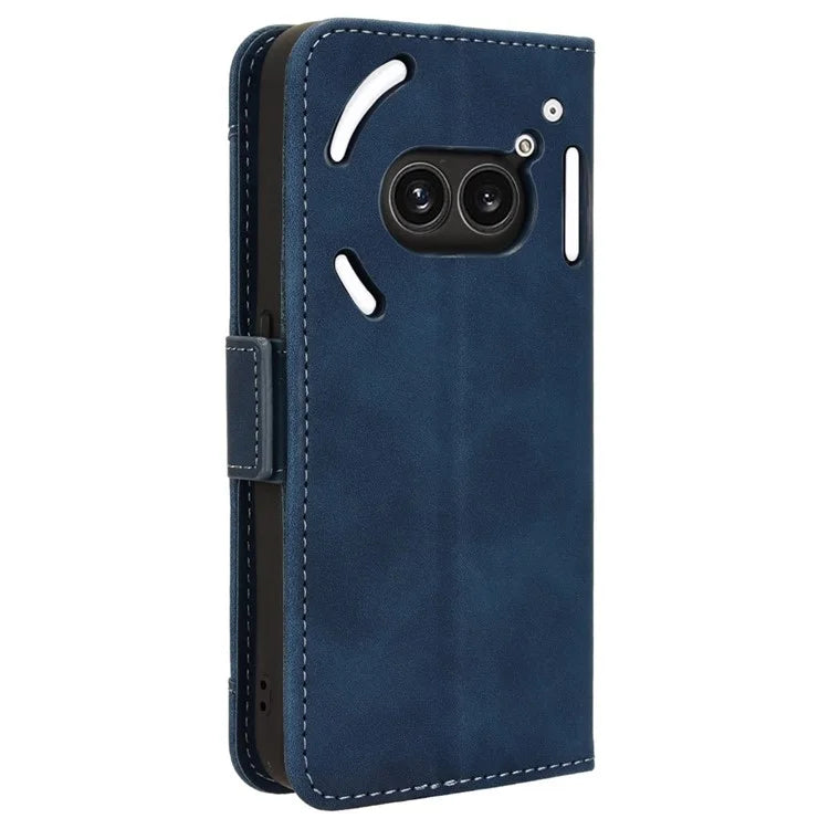 For Nothing Phone (2a) Leather Case Multiple Card Slots Magnetic Closure Phone Cover