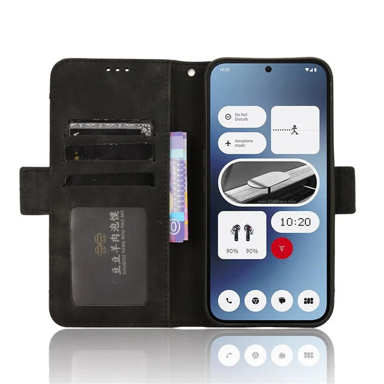 For Nothing Phone (2a) Leather Case Multiple Card Slots Magnetic Closure Phone Cover
