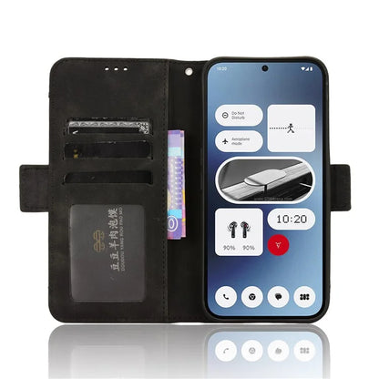 For Nothing Phone (2a) Leather Case Multiple Card Slots Magnetic Closure Phone Cover