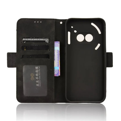 For Nothing Phone (2a) Leather Case Multiple Card Slots Magnetic Closure Phone Cover