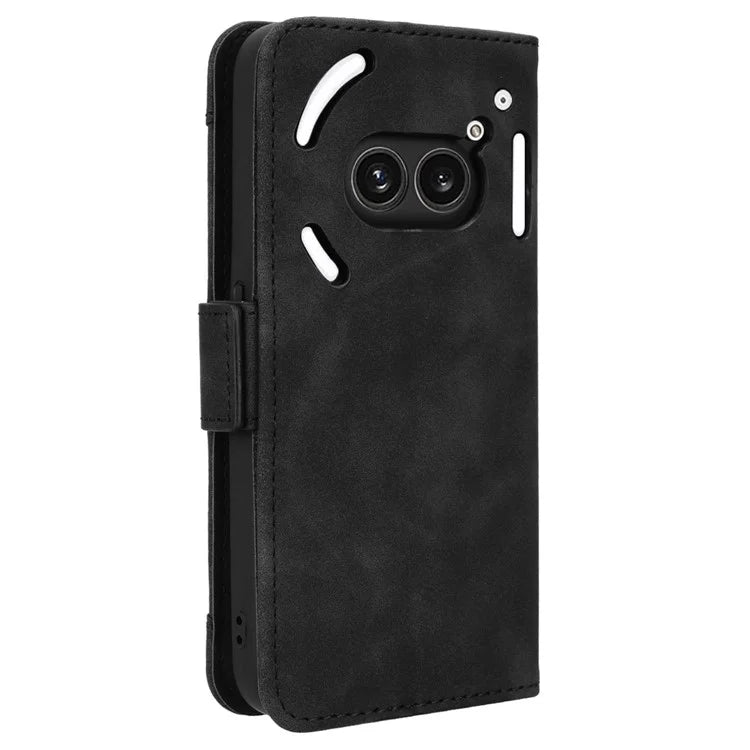For Nothing Phone (2a) Leather Case Multiple Card Slots Magnetic Closure Phone Cover