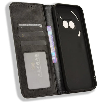 For Nothing Phone (2a) Case Wallet PU Leather Phone Cover Magnetic Closing