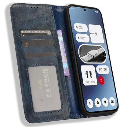 For Nothing Phone (2a) Case Wallet PU Leather Phone Cover Magnetic Closing