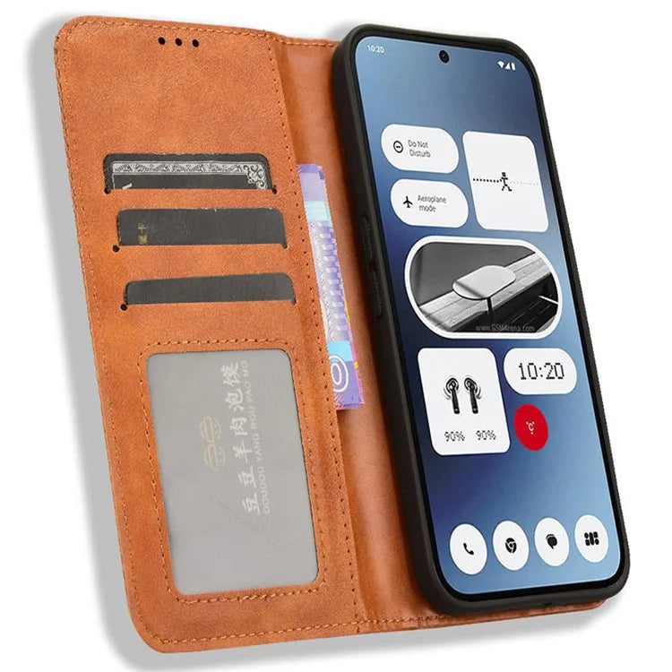 For Nothing Phone (2a) Case Wallet PU Leather Phone Cover Magnetic Closing