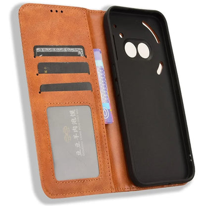 For Nothing Phone (2a) Case Wallet PU Leather Phone Cover Magnetic Closing
