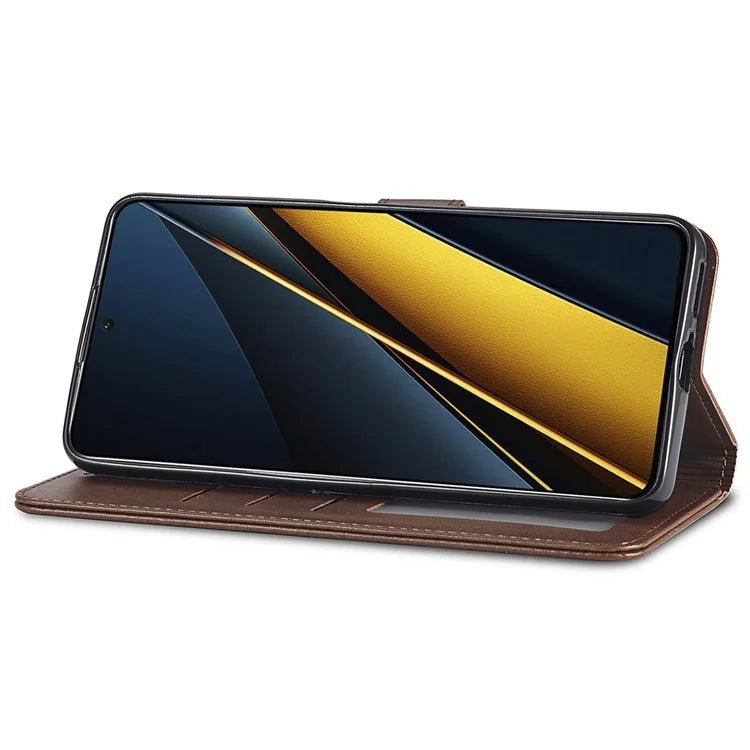 LC.IMEEKE For Xiaomi Poco X6 Pro 5G / Redmi K70E 5G Case Calf Texture Leather Wallet Flip Phone Cover
