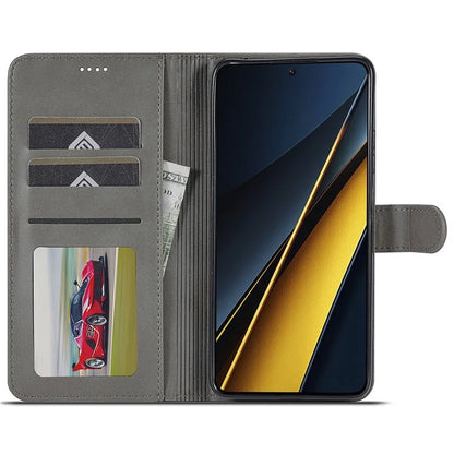 LC.IMEEKE For Xiaomi Poco X6 Pro 5G / Redmi K70E 5G Case Calf Texture Leather Wallet Flip Phone Cover