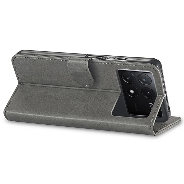 LC.IMEEKE For Xiaomi Poco X6 Pro 5G / Redmi K70E 5G Case Calf Texture Leather Wallet Flip Phone Cover