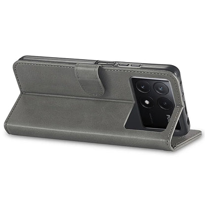 LC.IMEEKE For Xiaomi Poco X6 Pro 5G / Redmi K70E 5G Case Calf Texture Leather Wallet Flip Phone Cover