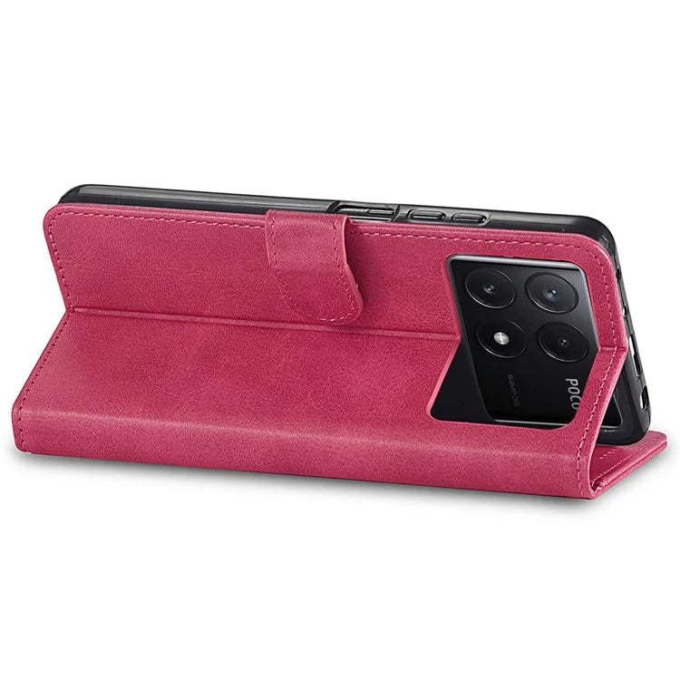 LC.IMEEKE For Xiaomi Poco X6 Pro 5G / Redmi K70E 5G Case Calf Texture Leather Wallet Flip Phone Cover