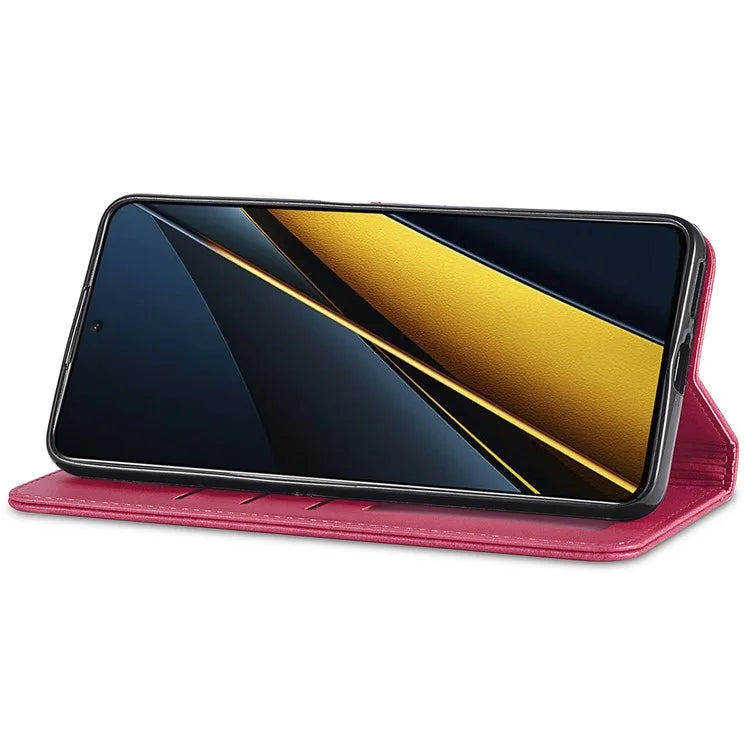 LC.IMEEKE For Xiaomi Poco X6 Pro 5G / Redmi K70E 5G Case Calf Texture Leather Wallet Flip Phone Cover