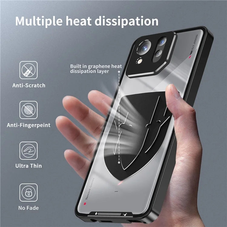 For Asus ROG Phone 8 5G / Phone 8 Pro 5G Case Graphene Heat Dissipation Phone Shell with Metal Lens Cover