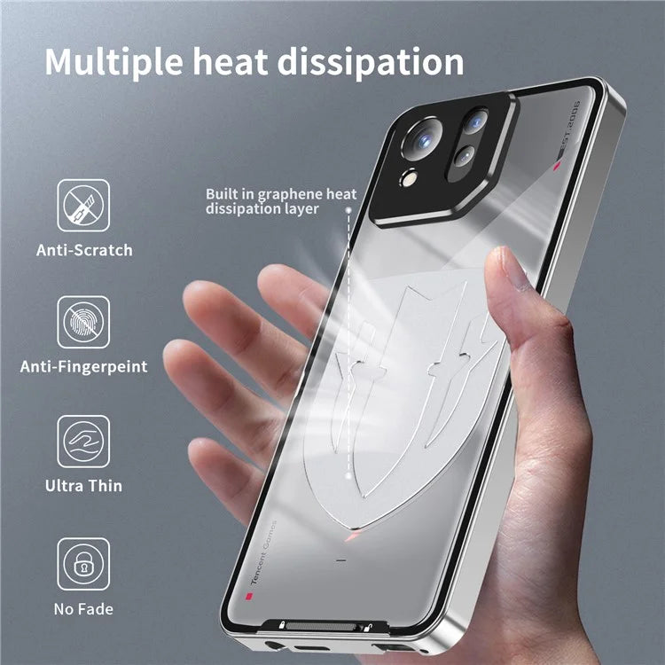 For Asus ROG Phone 8 5G / Phone 8 Pro 5G Case Graphene Heat Dissipation Phone Shell with Metal Lens Cover