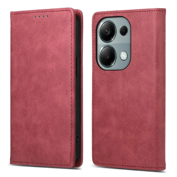 DF-05 For Xiaomi Redmi Note 13 Pro 4G / Poco M6 Pro 4G Case Anti-Drop Leather+TPU Phone Cover