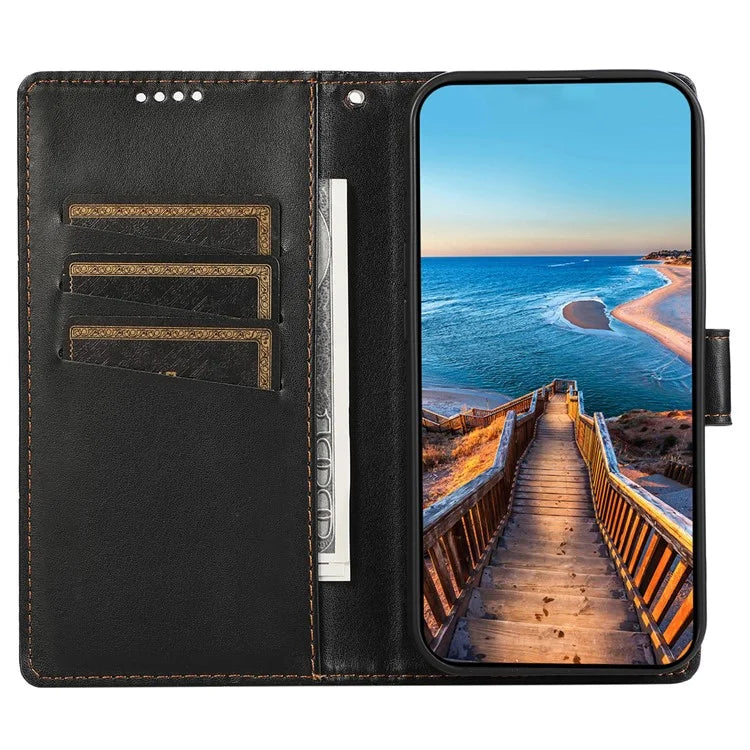 DF-06 For Xiaomi Redmi Note 13 Pro 4G / Poco M6 Pro 4G Case Line Imprinted Leather Phone Cover