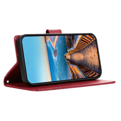 DF-06 For Xiaomi Redmi Note 13 Pro 4G / Poco M6 Pro 4G Case Line Imprinted Leather Phone Cover