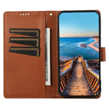 DF-06 For Xiaomi Redmi Note 13 Pro 4G / Poco M6 Pro 4G Case Line Imprinted Leather Phone Cover