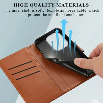DF-06 For Xiaomi Redmi Note 13 Pro 4G / Poco M6 Pro 4G Case Line Imprinted Leather Phone Cover