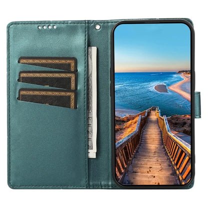 DF-06 For Xiaomi Redmi Note 13 Pro 4G / Poco M6 Pro 4G Case Line Imprinted Leather Phone Cover