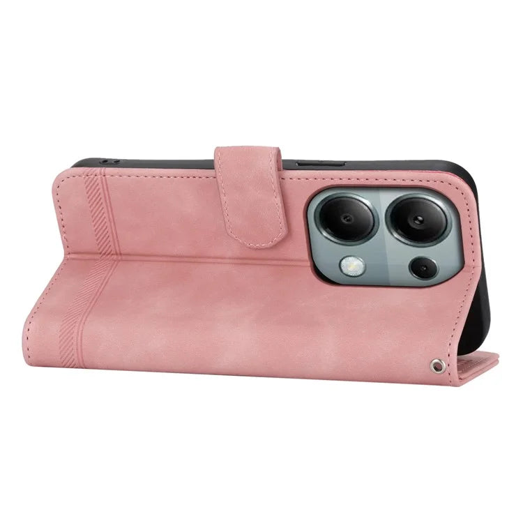 DIERFENG DF-03 For Xiaomi Redmi Note 13 Pro 4G / Poco M6 Pro 4G Wallet Case Leather Stand Phone Cover