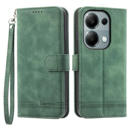 DIERFENG DF-03 For Xiaomi Redmi Note 13 Pro 4G / Poco M6 Pro 4G Wallet Case Leather Stand Phone Cover