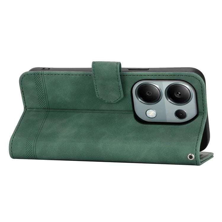 DIERFENG DF-03 For Xiaomi Redmi Note 13 Pro 4G / Poco M6 Pro 4G Wallet Case Leather Stand Phone Cover