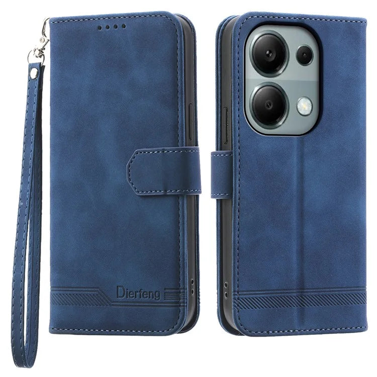DIERFENG DF-03 For Xiaomi Redmi Note 13 Pro 4G / Poco M6 Pro 4G Wallet Case Leather Stand Phone Cover