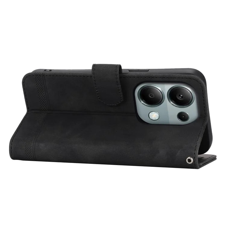 DIERFENG DF-03 For Xiaomi Redmi Note 13 Pro 4G / Poco M6 Pro 4G Wallet Case Leather Stand Phone Cover