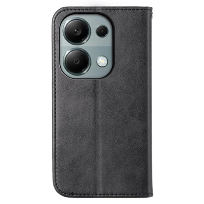For Xiaomi Redmi Note 13 Pro 4G Case PU Leather Rhombus Imprinted Pattern Wallet Phone Cover