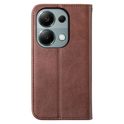 For Xiaomi Redmi Note 13 Pro 4G Case PU Leather Rhombus Imprinted Pattern Wallet Phone Cover
