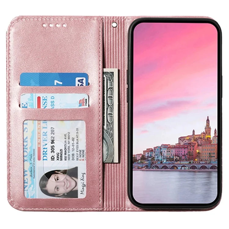 For Xiaomi Redmi Note 13 Pro 4G Case PU Leather Rhombus Imprinted Pattern Wallet Phone Cover