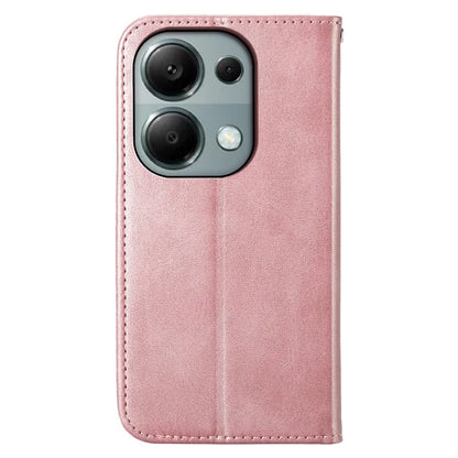 For Xiaomi Redmi Note 13 Pro 4G Case PU Leather Rhombus Imprinted Pattern Wallet Phone Cover