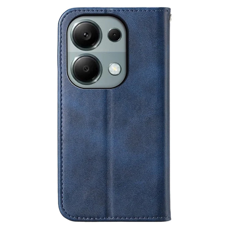 For Xiaomi Redmi Note 13 Pro 4G Case PU Leather Rhombus Imprinted Pattern Wallet Phone Cover